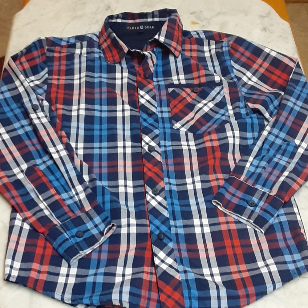 Faded gear button up shirt